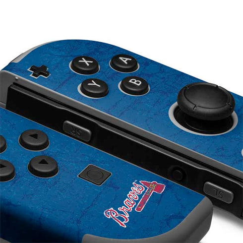 MLB Atlanta Braves - Solid Distressed Nintendo Joy-Con (L/R) Controller Skin